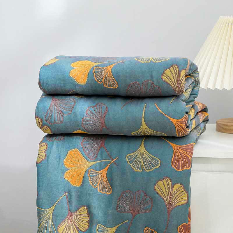 Ginkgo Leaf Cotton Reversible Quilt - image 6
