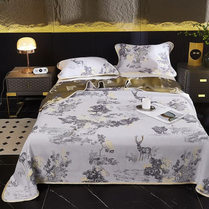 Jacquard Landscape Cooling Reversible Coverlet - image 1