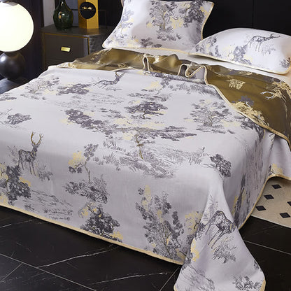 Jacquard Landscape Cooling Reversible Coverlet - image 3