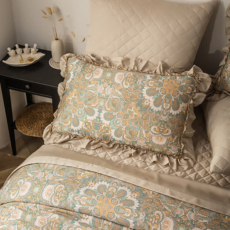 Vintage Lyocell Fiber Soft Quilted Bedding - 2PCS Pillowcases - 19" x 29" - image 3