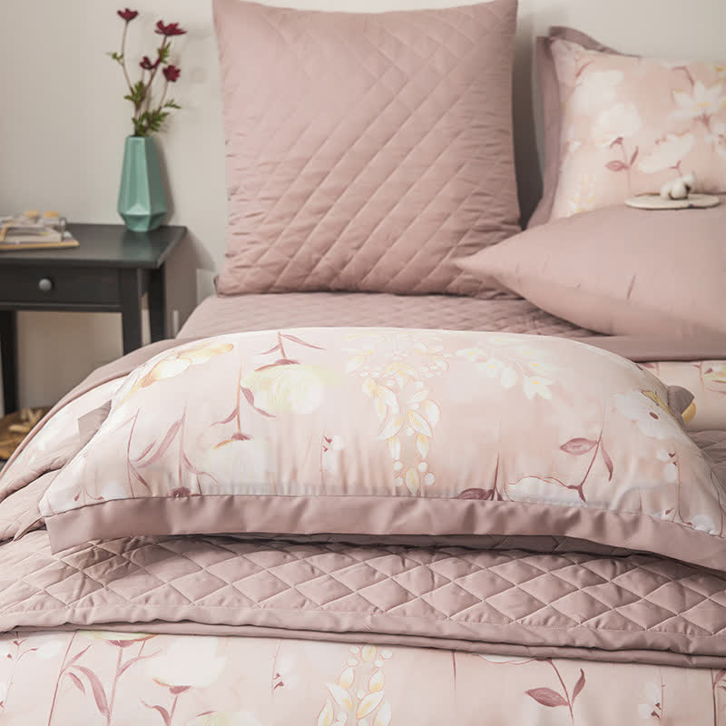 Lyocell Fiber Quilted Floral Bedding - image 3