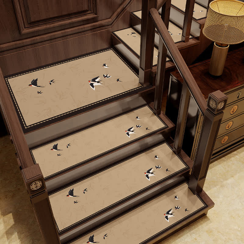 Rural Non-slip Diatom Mud Stair Treads Carpet  - A - 8PCS - 47"W x 12"L - image 0