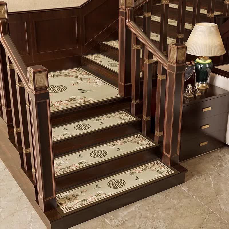 Floral Bird Cuttable Non-slip Carpet Stair Treads  - image 2