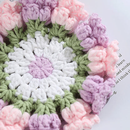Handmade Lily of the Valley Crochet Coaster - image 4