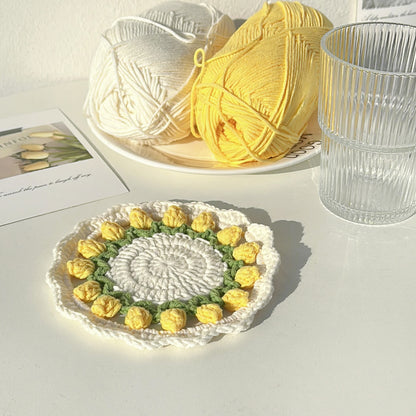 Handmade Rural Tulip Crochet Coaster - image 6