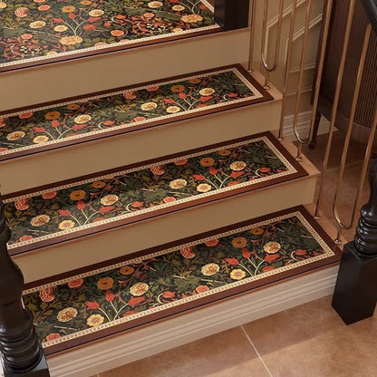Vintage Floral Cuttable Non-slip Stair Treads Carpet  - image 2