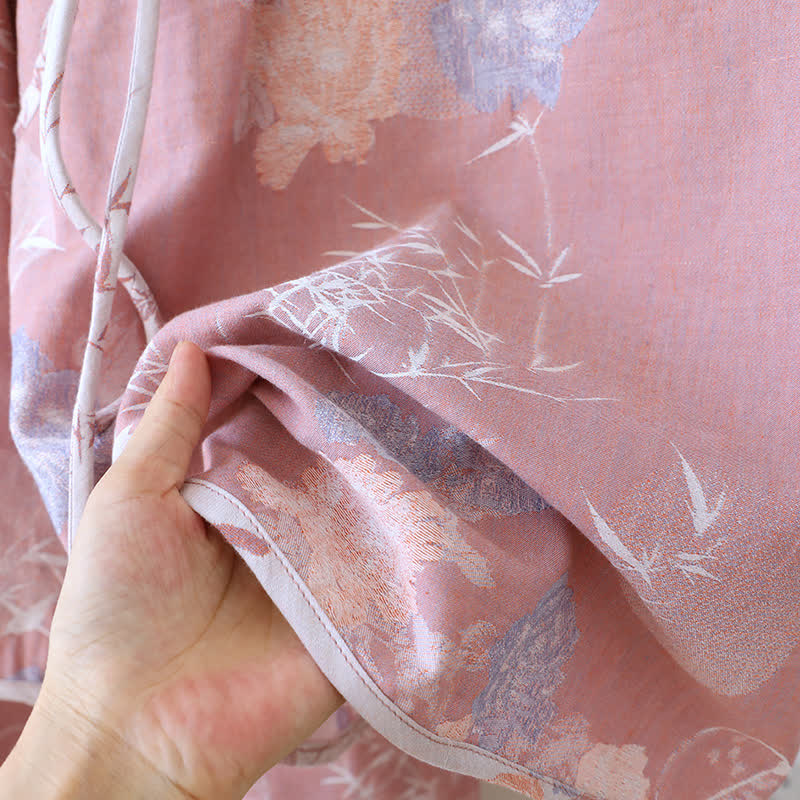 Vintage Floral Bamboo Cotton Pajama Set - image 9