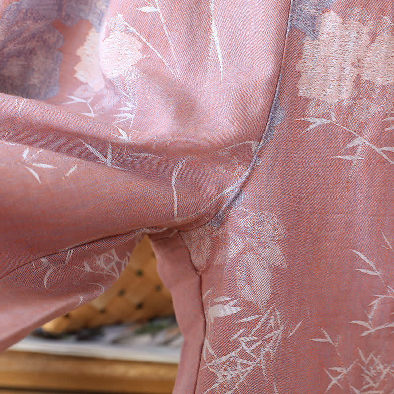Vintage Floral Bamboo Cotton Pajama Set - image 10