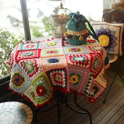 Elegant Floral Hand-woven Crochet Blanket - image 1