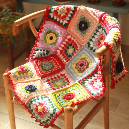 Elegant Floral Hand-woven Crochet Blanket - image 0