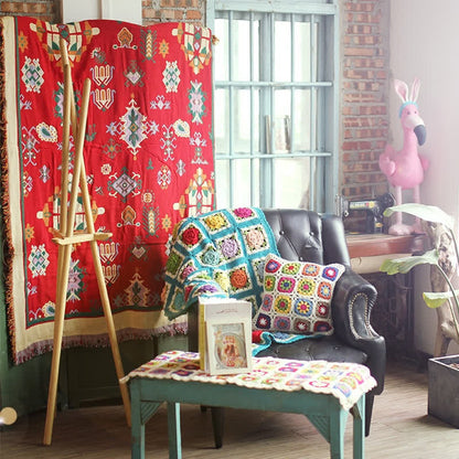 Rural Rose Hand-woven Crochet Sofa Blanket - image 2