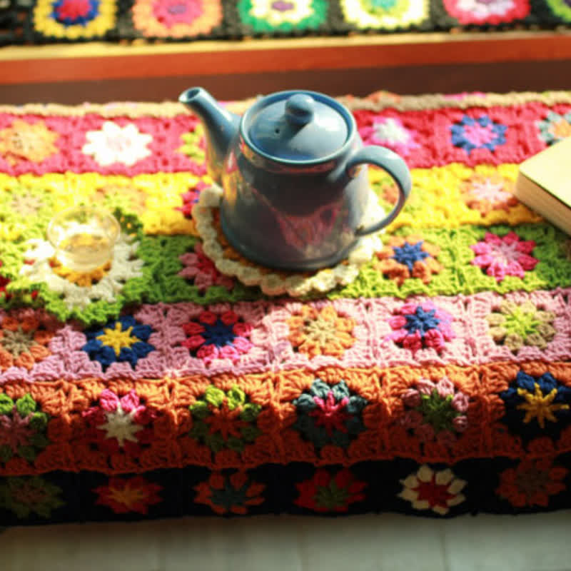 Hand-woven Bright Daisy Crochet Functional Blanket - image 3