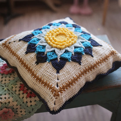 Pastoral Handmade Crochet Decorative Pillowcase - image 6