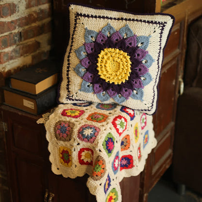 Pastoral Handmade Crochet Decorative Pillowcase - image 1