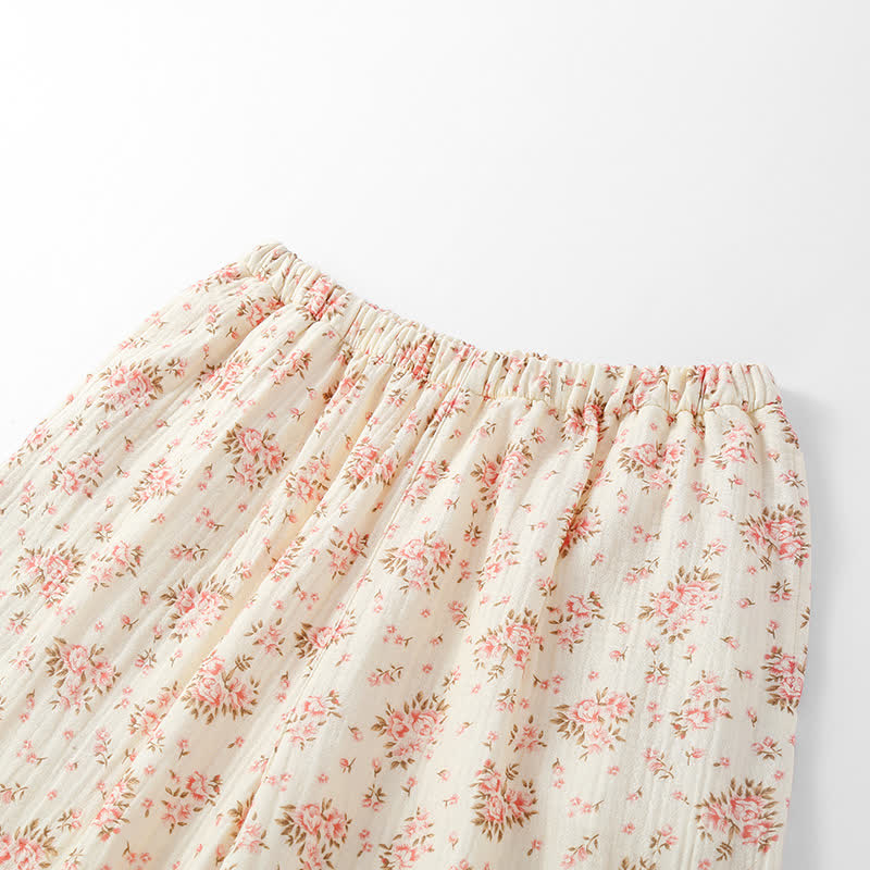 Cotton Double Gauze Floral Long Sleeve Loungewear Set - image 6