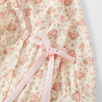 Cotton Double Gauze Floral Long Sleeve Loungewear Set - image 3