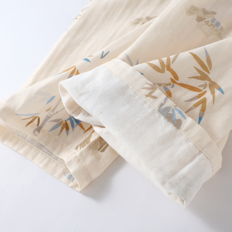 Bamboo Cotton Gauze Long Sleeve Loungewear Set - image 6