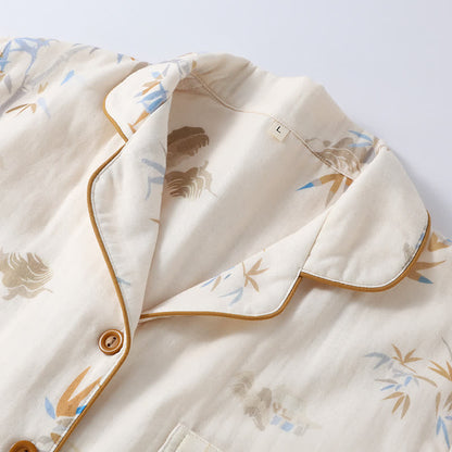 Bamboo Cotton Gauze Long Sleeve Loungewear Set - image 2