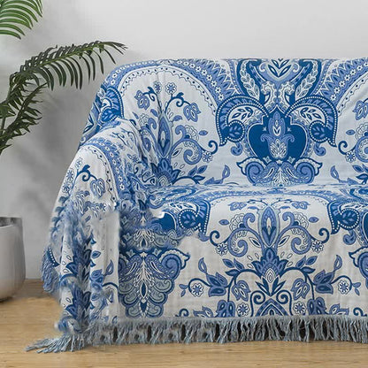 Bohemian Style Cotton Gauze Vine Tassel Quilt - image 2