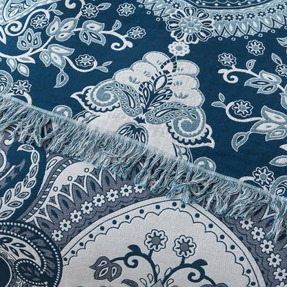 Bohemian Style Cotton Gauze Vine Tassel Quilt - image 7