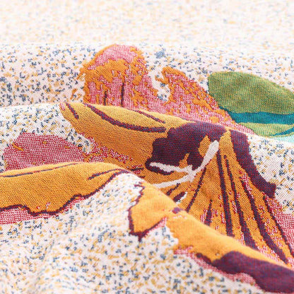 Peach Blossom Jacquard Cotton Gauze Reversible Quilt - image 4