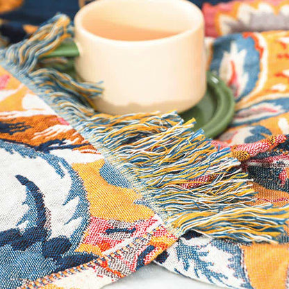 Vintage Vine Branch Cotton Gauze Reversible Quilt - image 8