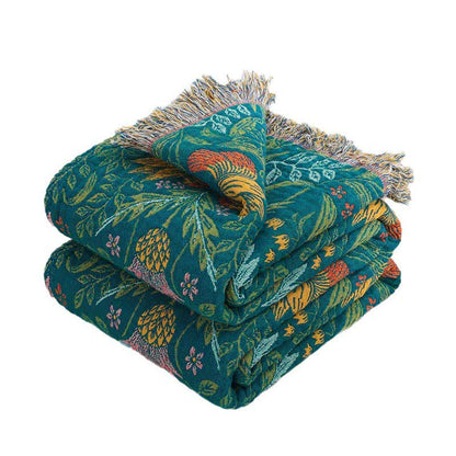 Flower Tassel Cotton Gauze Reversible Quilt - image 8