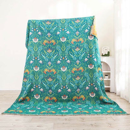 Flower Tassel Cotton Gauze Reversible Quilt - image 7