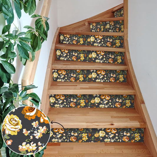 Rural Rose Self-Adhesive Stair Risers Stickers - image 0