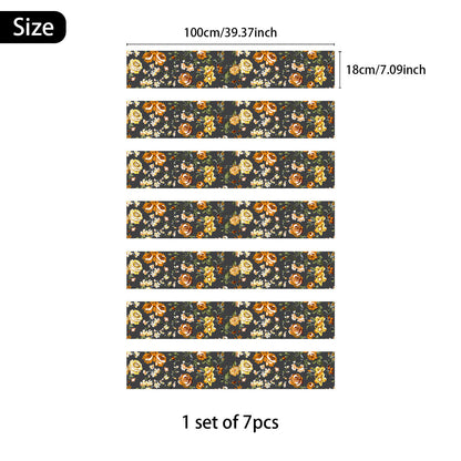Rural Rose Self-Adhesive Stair Risers Stickers - 7PCS - 39"W x 7"L - image 6