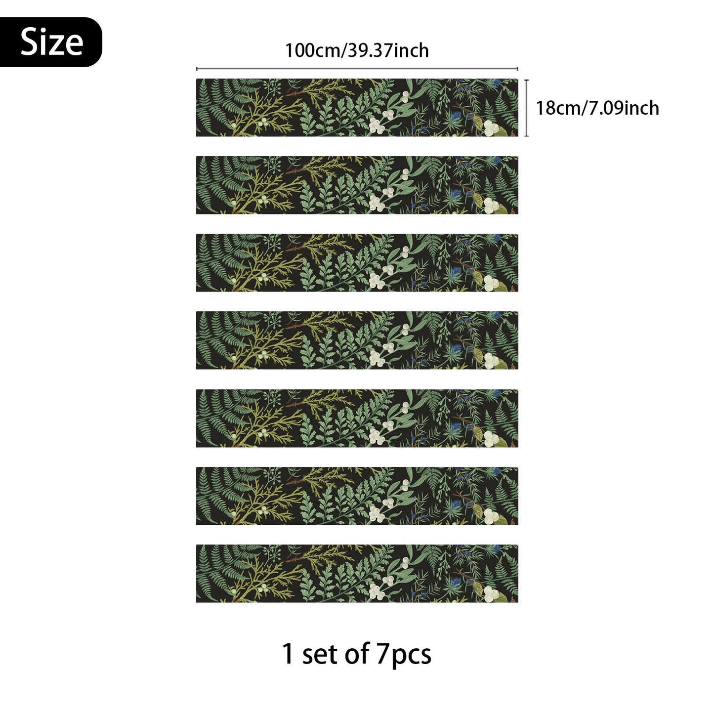 Self-Adhesive Waterproof Rural Stair Risers Stickers - 7PCS - 39"W x 7"L - image 6