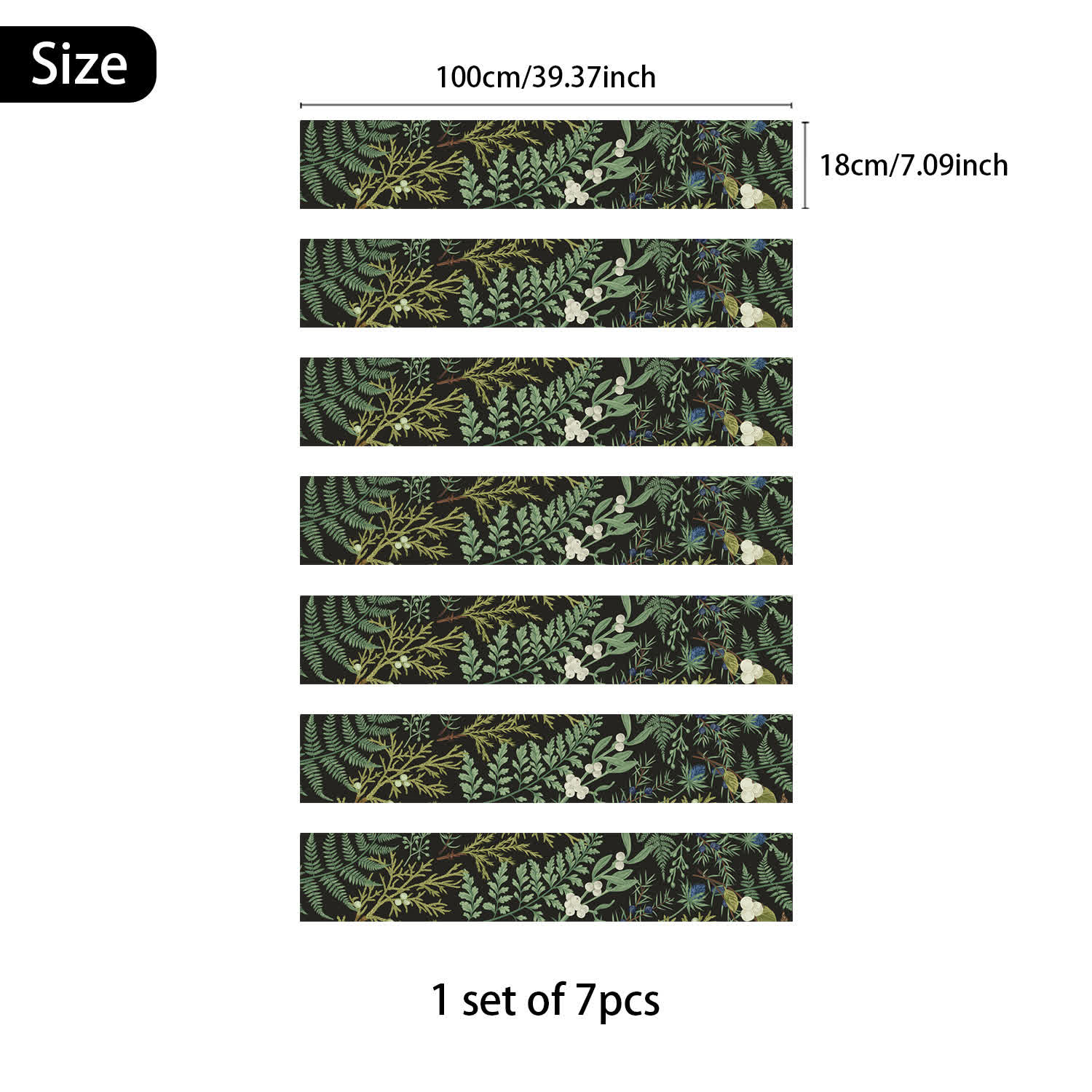 Self-Adhesive Waterproof Rural Stair Risers Stickers - 7PCS - 39"W x 7"L - image 6