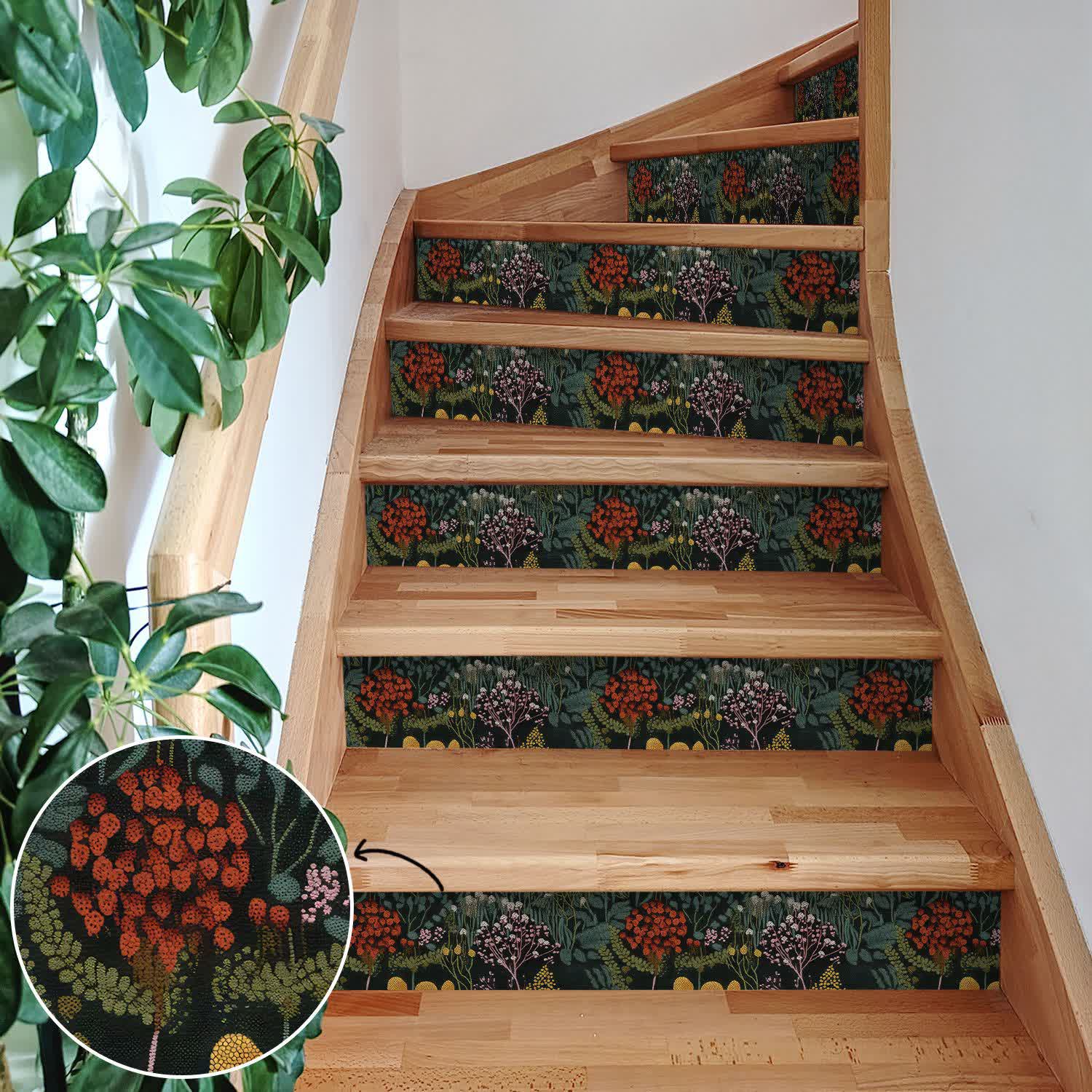 Retro Peel and Stick Waterproof Stair Risers Stickers - image 0