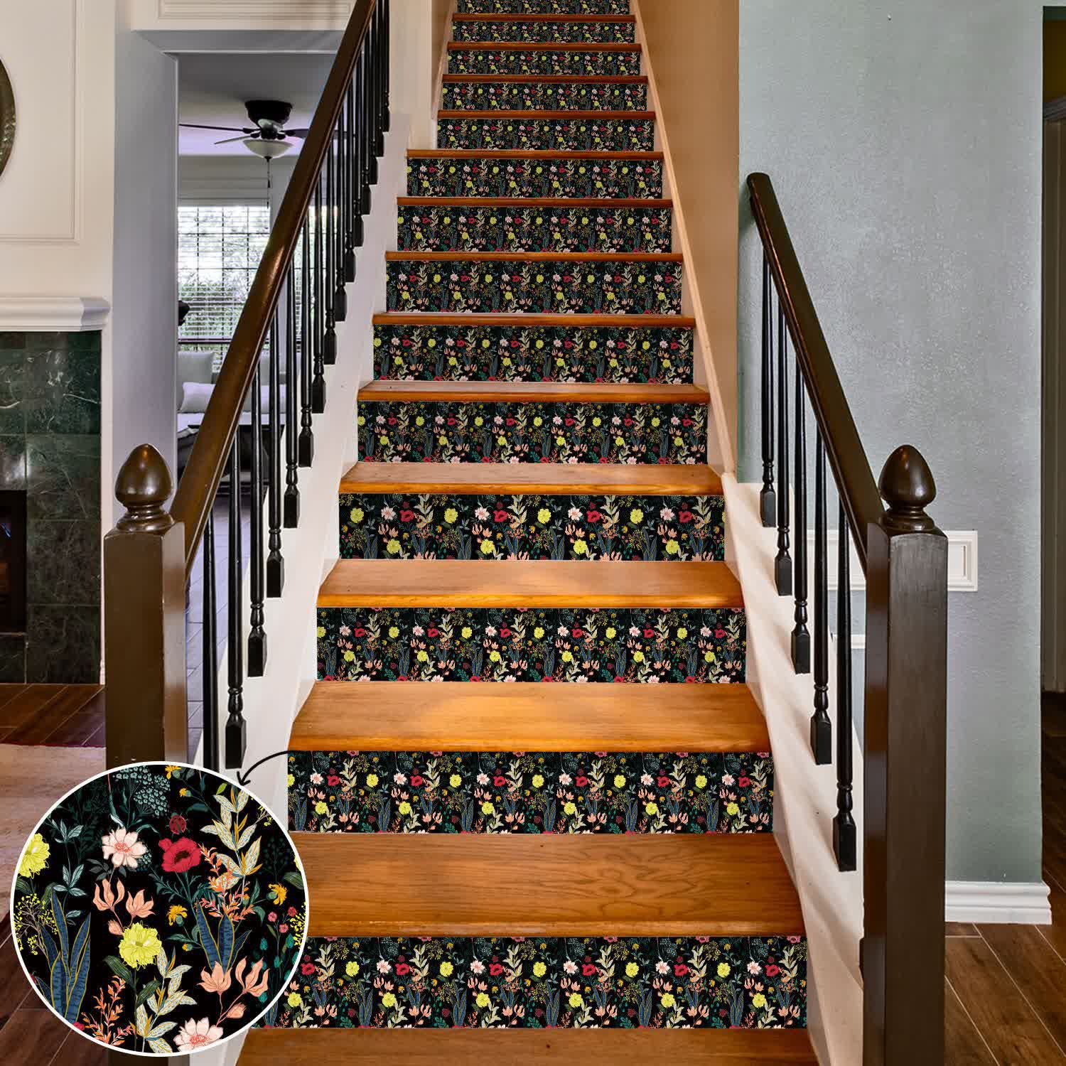 Pastoral Removable Waterproof Stair Risers Stickers - image 1
