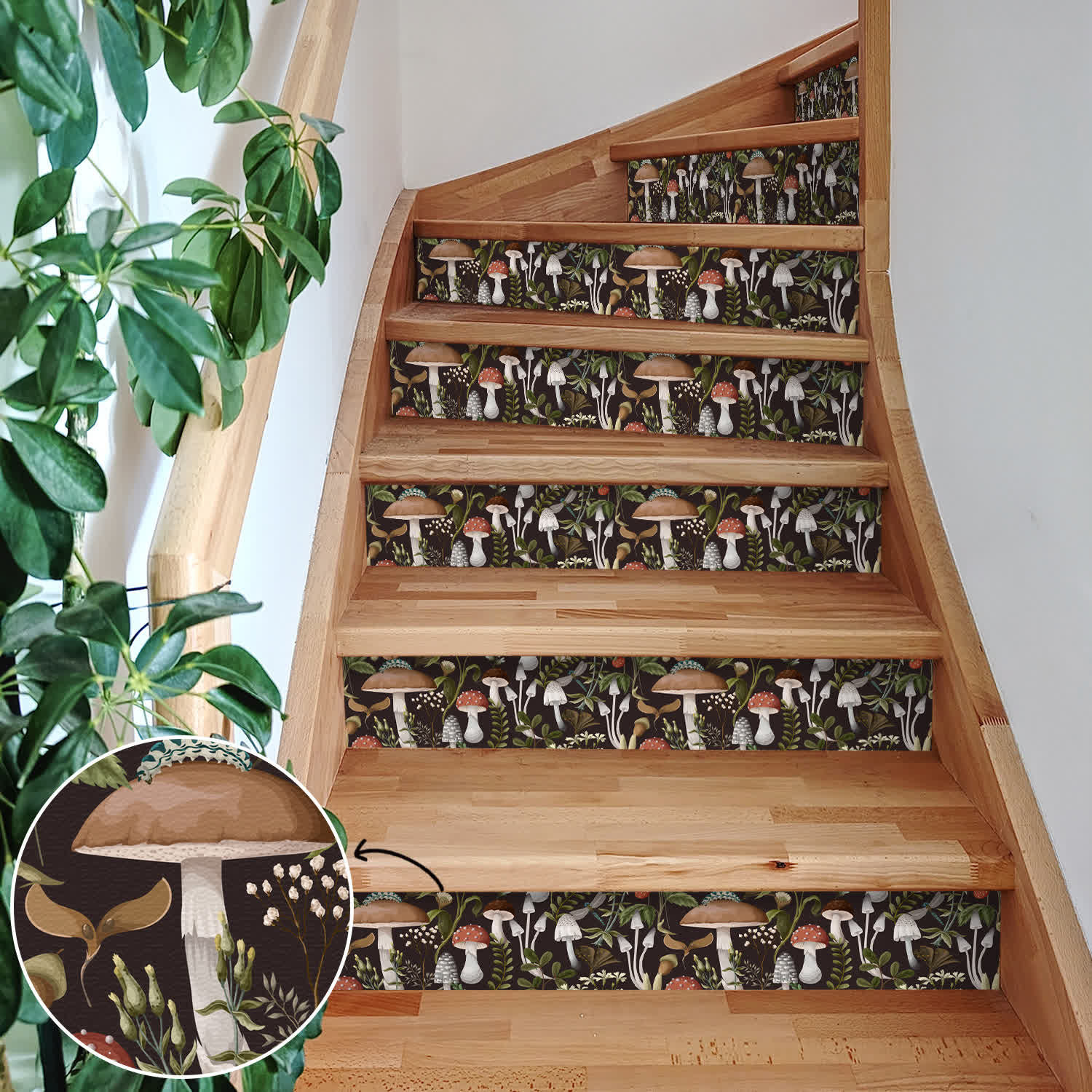Mushroom Removable Decorative Stair Stickers - image 0
