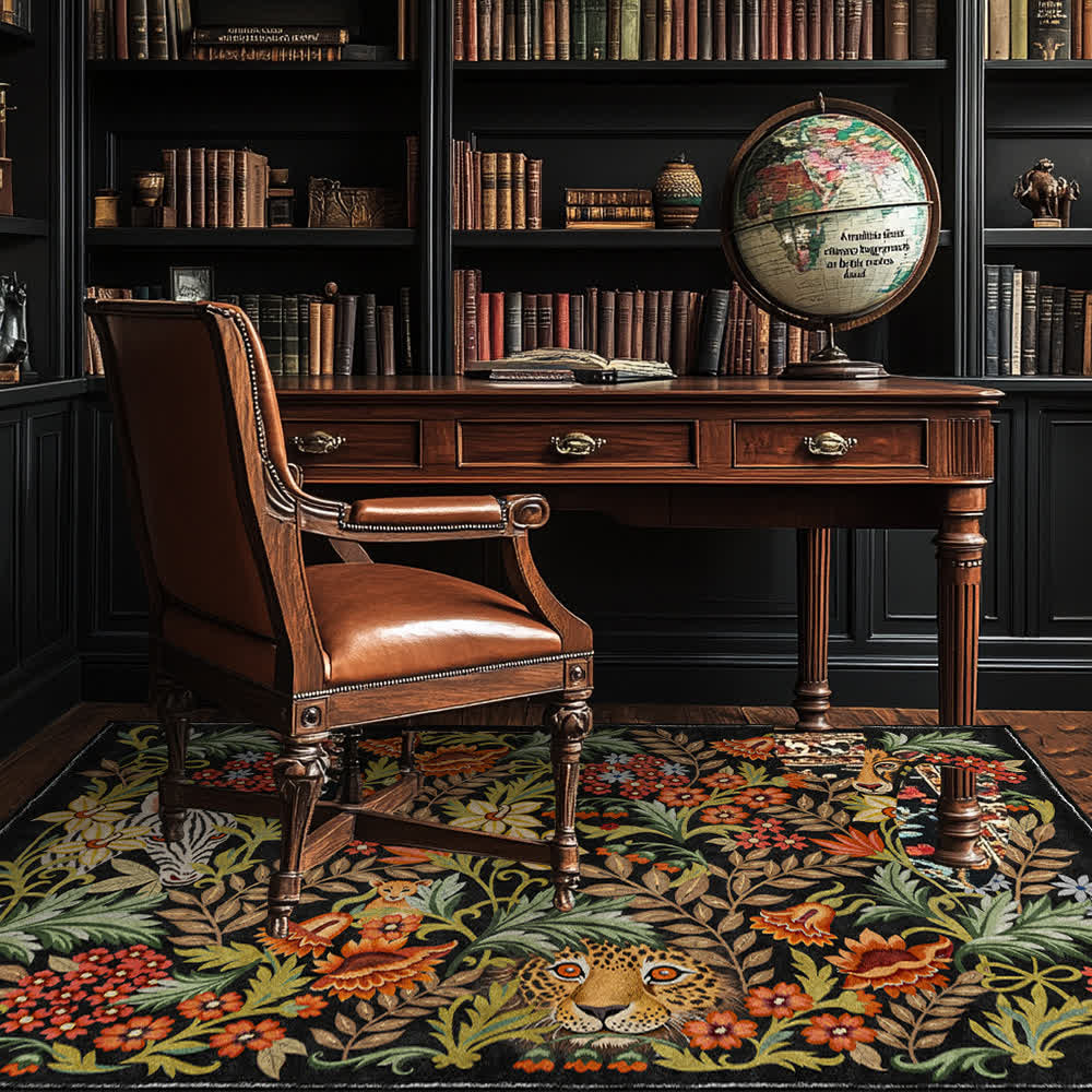 Tropical Jungle Washable Anti-slip Indoor Outdoor Rug - image 1