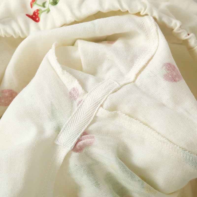 Strawberry Print Cotton Gauze Pajama Set - image 8