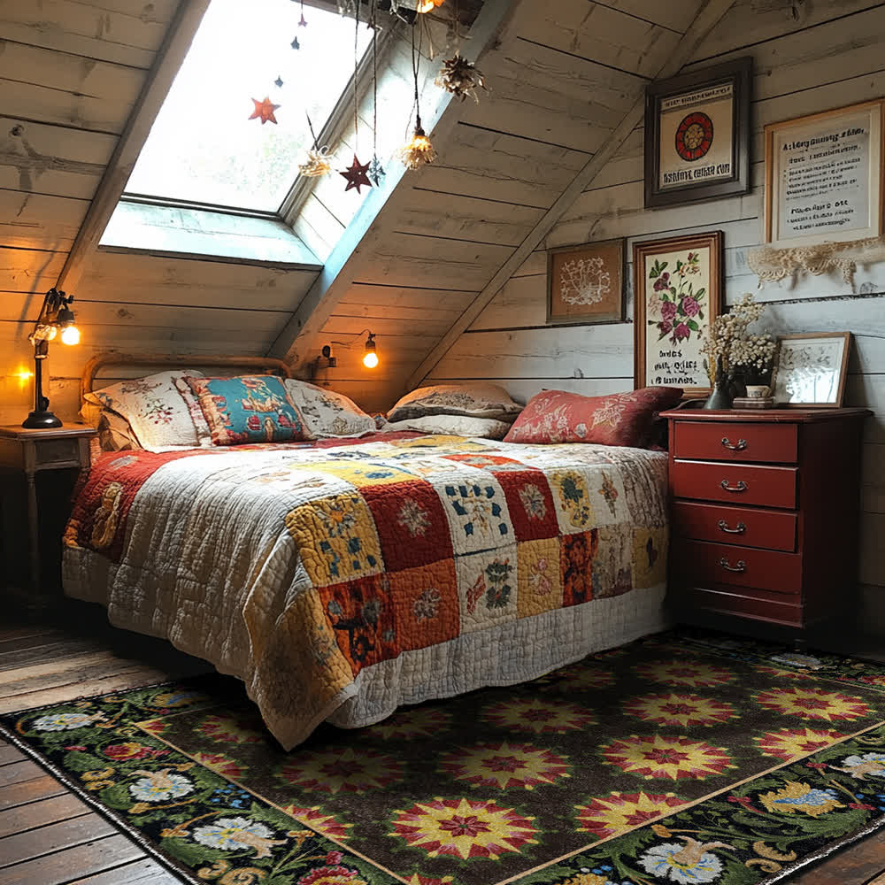 Floral Water Resistant Washable Anti-slip Area Rug - image 1