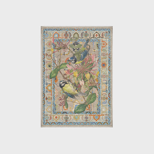 Floral Bird Water Resistant Washable Area Rug - image 4