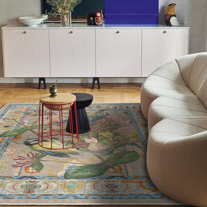 Floral Bird Water Resistant Washable Area Rug - image 1