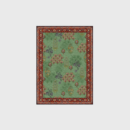 Washable Vintage Floral Anti-slip Area Rug - image 3