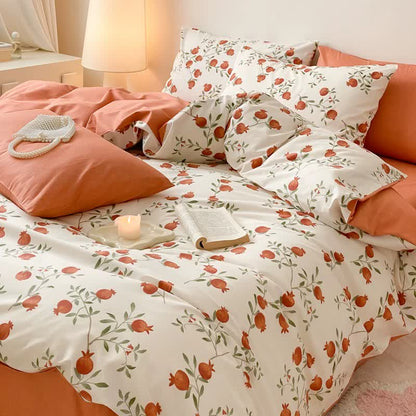 Pomegranate Print Cotton Bedding Set(4PCS) - image 2