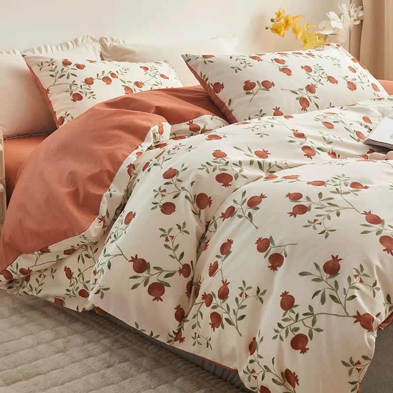 Pomegranate Print Cotton Bedding Set(4PCS) - image 3