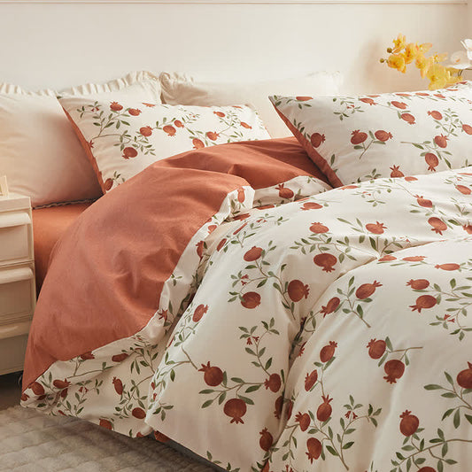 Pomegranate Print Cotton Bedding Set(4PCS) - image 0