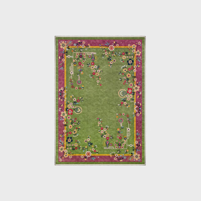 Durable Vintage Floral Anti-slip Area Rug  - image 4