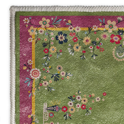 Durable Vintage Floral Anti-slip Area Rug  - image 5