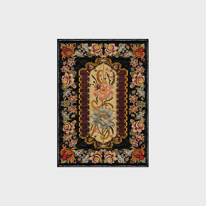 Vintage Floral Washable Durable Anti-slip Area Rug  - image 2