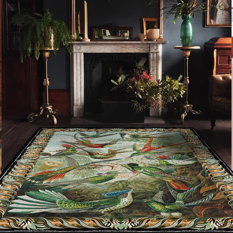 Rural Bird Durable Anti-slip Indoor Outdoor Rug  - 60" x 96" - image 0