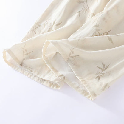 Vintage Bamboo Print Bamboo Fiber Pajama Set - image 9