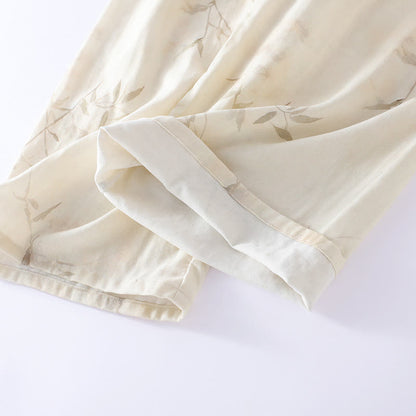 Vintage Bamboo Print Bamboo Fiber Pajama Set - image 11